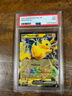 POKEMON 2023Paldea Evolved PIKACHU EX #063 PSA 9 Mint RARE - Image 1