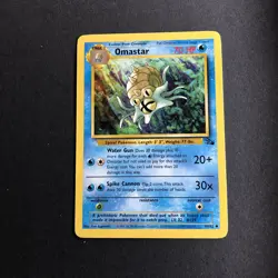 Pokemon TCG Omastar Fossil 40 Regular Unlimited Uncommon - Image 1