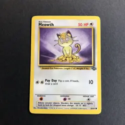 Pokemon TCG Meowth Jungle 56/64 Regular Unlimited Common - Image 1