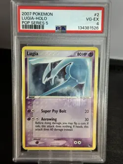 Pokemon TCG Lugia Pop Series 5 Holo Rare PSA 4 - Image 1