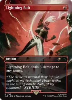 Lightning Bolt (1743) (Rainbow Foil) -Foil Near Mint MTG Secret Lair - Image 1