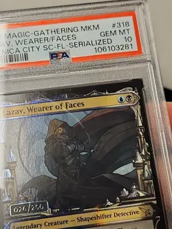Magic MTG - Lazav, Wearer Of Faces MKM #318 Serial 26/250 PSA 10 Karlov Manor - Image 5