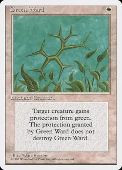 MTG Green Ward ** Fourth Edition ** English - Image 1