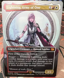 Lightning, Army of One (Borderless)FIN0320 - Final Fatnasy - Magic The Gathering - Image 1