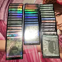 MTG Basic Full Art Lands The Lord Of The Rings Lot Of 35 Regular And Foil - Image 1