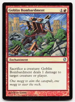 Goblin Bombardment 110 Uncommon Commander 2013 Magic: The Gathering LP - Image 1