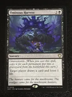 MTG Commander: Secrets of Strixhaven Ominous Harvest 0028 NM Rare - Image 1