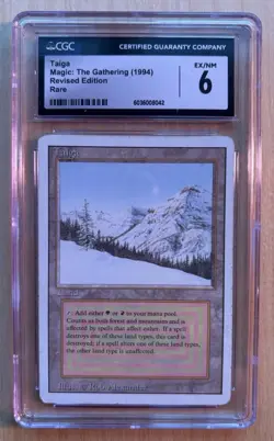 Magic: The Gathering Taiga Revised (1994) CGC Grade 6 EX/NM - Image 1
