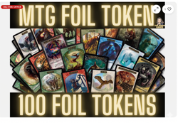 MTG Foil Tokens Mixed Sets Double-Sided Lot 100 NM+ Assorted - Image 1