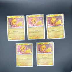 Pokemon TCG Pikachu 051/162 Holo Promo Cards 5-Card Lot English 2025 Pokemon day - Image 1