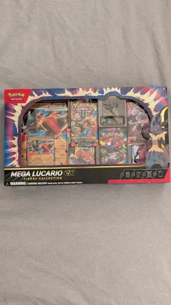 Pokemon TCG Mega Lucario EX Figure Collection Box New Factory Sealed - Image 1