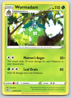 Wormadam 010/172 Brilliant Stars Pokemon NM - Image 1