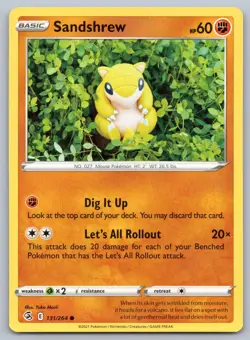 Sandshrew 131/264 Fusion Strike Pokemon NM - Image 1