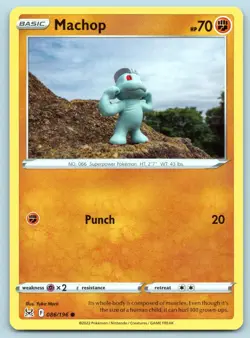 Machop 086/196 Lost Origin Pokemon NM - Image 1
