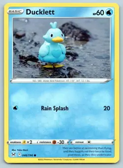 Ducklett 046/196 Lost Origin Pokemon NM - Image 1