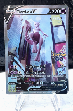 Pokemon TCG Mewtwo v (Alternate Full Art) 072/078 Pokemon Go Holo - Image 1