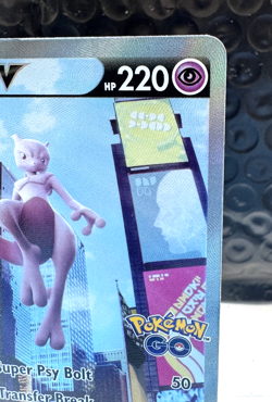 Pokemon TCG Mewtwo v (Alternate Full Art) 072/078 Pokemon Go Holo - Image 4