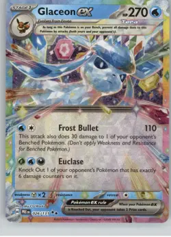 Glaceon ex 026/131 Holo Double Rare Prismatic Evolutions Pokemon Near Mint - Image 1