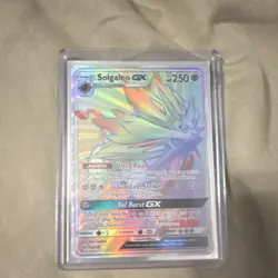 Pokemon TCG Solgaleo GX SM Base Secret Rare Full Art Holo 155/149 250 HP - Image 1