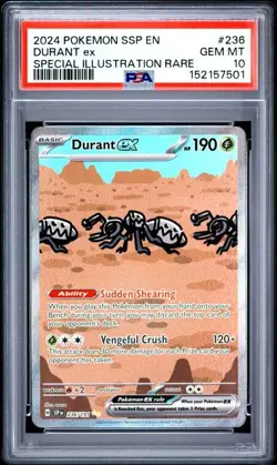 Pokemon Durant ex Surging Sparks Special Illustration Rare #236 PSA 10 Gem Mint - Image 1