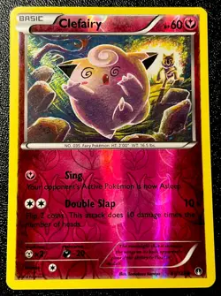 Clefairy 81/122 LP Reverse Holo Trippy Hypno Art Discontinued Fairy Type Pokemon - Image 1