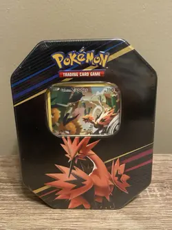 Pokemon TCG Crown Zenith Galarian Zapdos Tin 2023 SEALED - Image 1