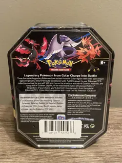 Pokemon TCG Crown Zenith Galarian Zapdos Tin 2023 SEALED - Image 3