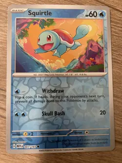 Pokemon Squirtle 007/165 Reverse Holo Common SV 151 Never Played - Image 1