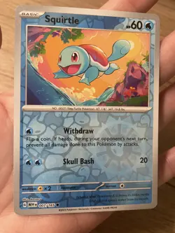 Pokemon Squirtle 007/165 Reverse Holo Common SV 151 Never Played - Image 2