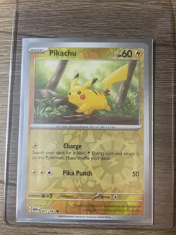 Pokemon 151 Pikachu 025/165 Reverse Holo Rare NP English - Image 3