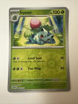 Pokemon TCG Ivysaur Scarlet & Violet-151 002/165 Reverse Holo Uncommon - Image 1