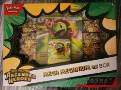 Pokemon TCG Mega Evolution Ascended Heroes Mega Meganium EX Box Promo Booster - Image 1