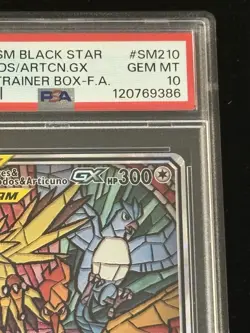 2019 POKEMON SM BLACK STAR PROMO FULL ART/MOLTRES & ZAPDOS & ARTICUNO GX PSA 10 - Image 3