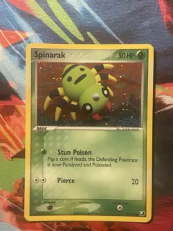 Spinarak #75/115 EX Unseen Forces Stamped Reverse Holo Pokemon INVERTED ERROR - Image 2