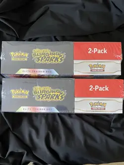 Pokemon S&V Surging Sparks ETB + Booster Bundle Costco 2-pack - Original CASE! - Image 4