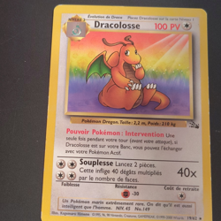 Wizards of the Coast Dragonite (Dracolosse) 19/62 Fossil Holo Rare FR 1999 - Image 1