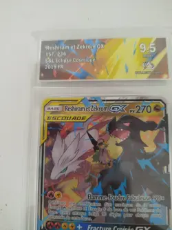 Pokemon FR Reshiram et Zekrom GX 259/236 Eclipse Cosmique SL PCA 9.5 - Image 3