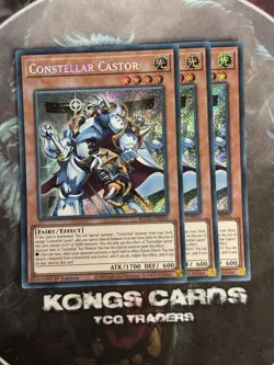 3X BLGG-EN016 Constellar Castor Secret Rare 1st Ed YuGiOh PLAYSET - Image 1