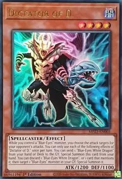 Yugioh MP23-EN005 Dictator of D. 1st Edition Ultra Rare NM - Image 1