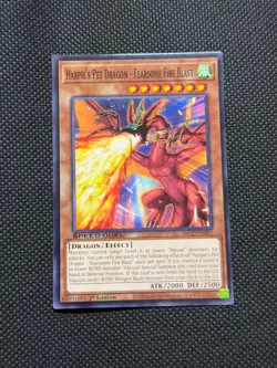 Harpie's Pet Dragon - Fearsome Fire Blast SBC2-ENH01 1st Ed NM Yugioh Card - Image 1