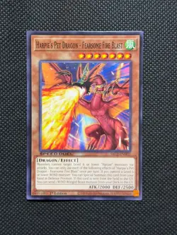 Harpie's Pet Dragon - Fearsome Fire Blast SBC2-ENH01 1st Ed NM Yugioh Card - Image 2