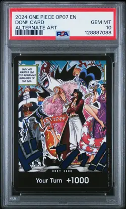 PSA 10 2024 ONE PIECE DON CARD ALTERNATE ART 500 YEARS IN THE FUTURE OP07 - Image 1
