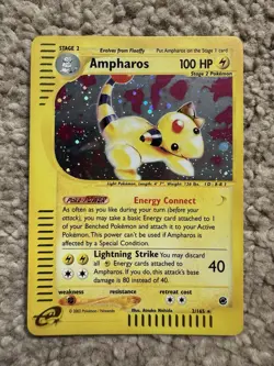 Pokemon Ampharos 2/165 Expedition Holo Rare Base Set WOTC - Image 1