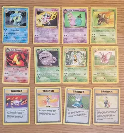 Vintage WOTC Rare 12 x Pokemon Card Bundle Joblot English Very Heavy Played - Image 1