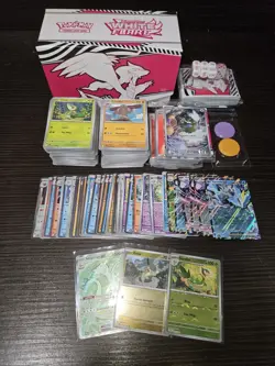 Pokemon Black Bolt 358 Card Bundle + White Flare Accessories + Promo - Image 1