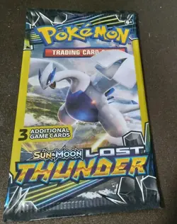 Pokemon TCG Sun & Moon: Lost Thunder 3 card booster pack Variation 3 Us Seller - Image 1