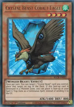 YuGiOh Crystal Beast Cobalt Eagle BLCR-EN052 Ultra Rare Englisch NM 1st - Image 1