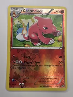 Pokemon TCG Charmeleon Legendary Treasures REVERSE HOLO 18/113 LP Card Flame - Image 1