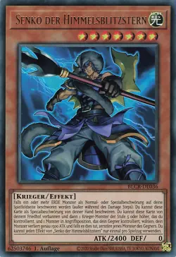 YuGiOh Senko der Himmelsblitzstern BLCR-DE036 Ultra Rare NM 1st - Image 1