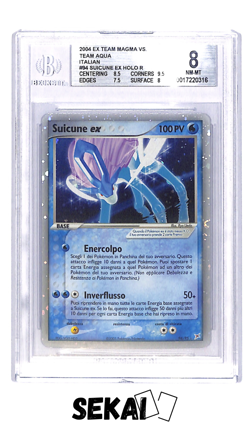 POKEMON SUICUNE 94/95 - 2004 EX TEAM MAGMA VS TEAM AQUA - BGS 8 NM-MT ITA - Image 1